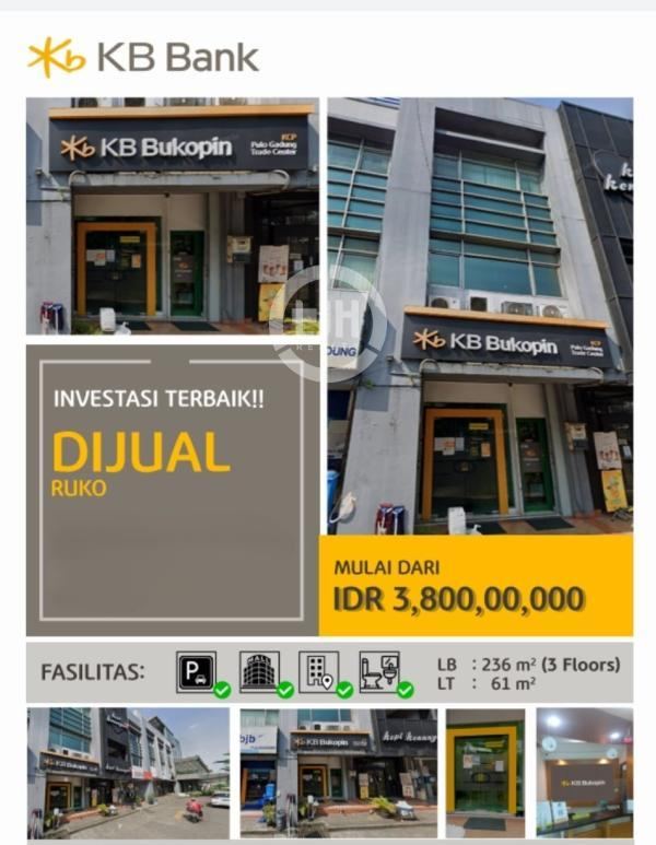 Dijual Ruko di Pulo Gadung Trade Center, Cakung, Jakarta Timur