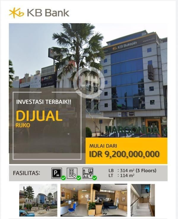 Dijual Ruko di Komplek Ruko Margonda Residence, Depok, Jawa Barat