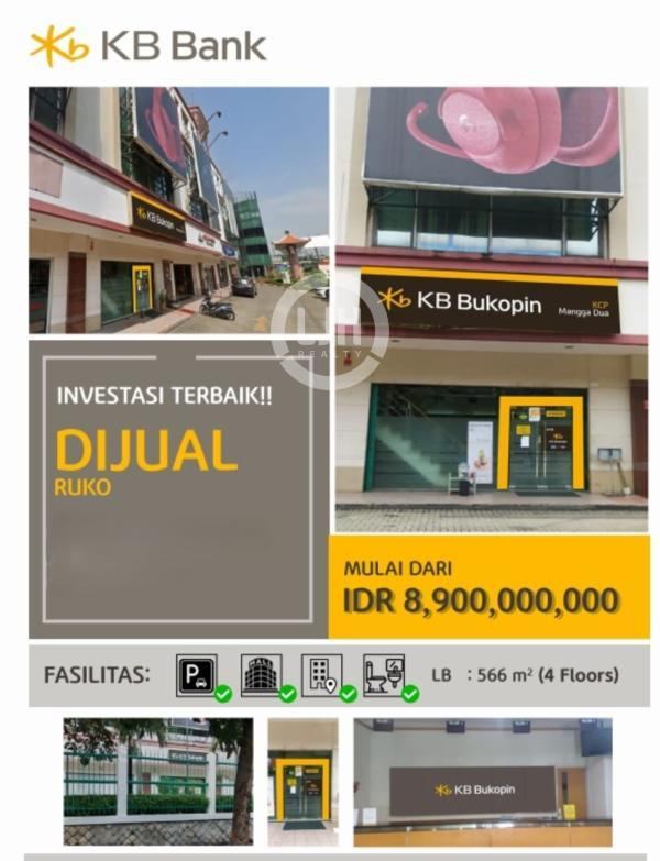 Dijual Ruko 4 Lantai di Arteri Mangga Dua Raya, Jakarta Utara