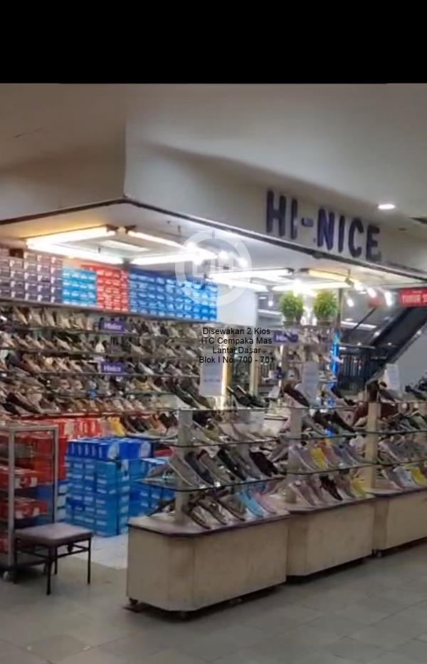 KIOS STRATEGIS ITC CEMPAKA MAS LT DASAR – POSISI HOOK-BADAN, SIAP USAHA, EX TOKO SEPATU