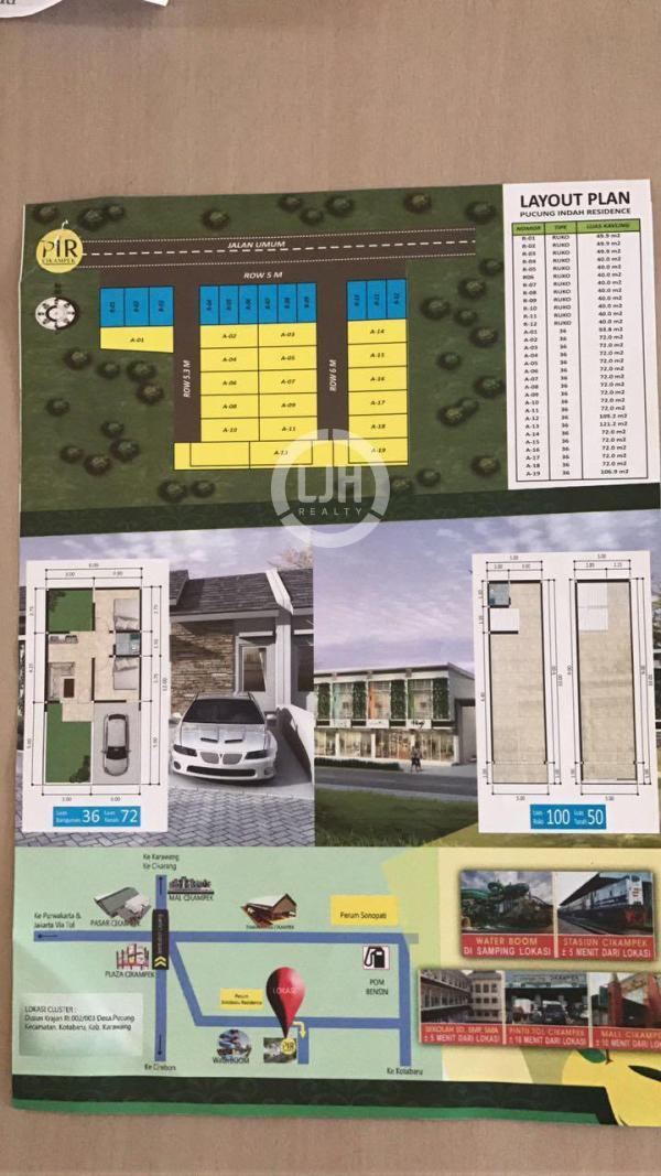Dijual kavling siap bangun Ruko dan Rumah Imb, pecah sertifikat Pucung, Cikampek, Jawa Barat