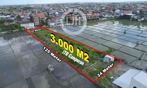 Land for rent at Berawa, Canggu, strategic location, good access, close to Atlas Beach Club