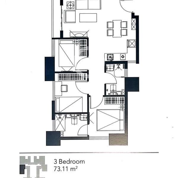 Apartemen 3 BR Siap Huni Di Meikarta Cikarang