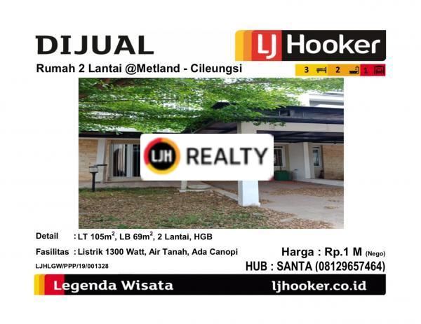 Dijual Rumah 2 Lantai @Metland - Cileungsi