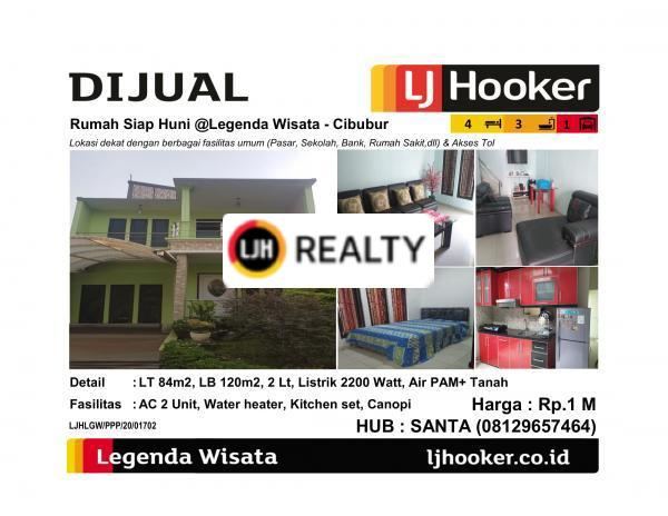 Dijual Rumah Siap Huni @Legenda Wisata - Cibubur
