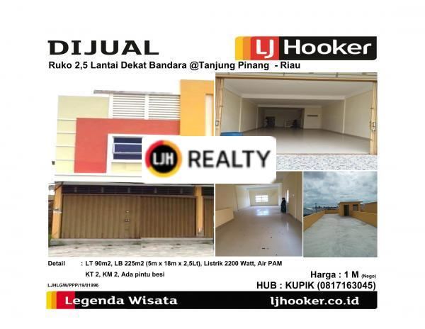 Dijual Ruko 2 Lantai Dekat Bandara @Tanjung Pinang - Riau