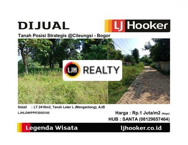 Dijual Tanah Posisi Strategis @Cileungsi - Bogor