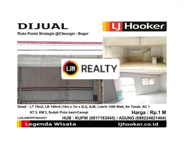 Dijual Ruko Posisi Strategis @Cileungsi - Bogor