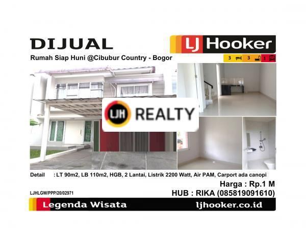 Dijual Rumah Siap Huni @Cibubur Country - Bogor