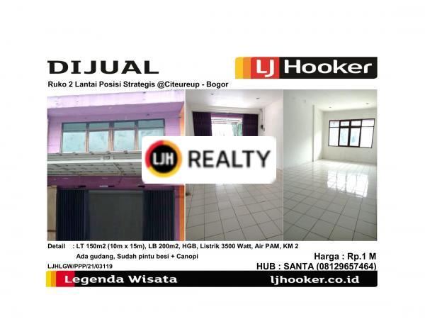 Dijual Ruko 2 Lantai Posisi Strategis @Citeureup - Bogor