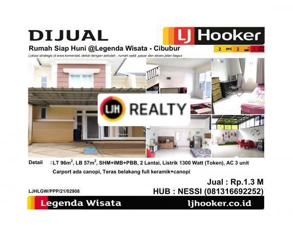 Dijual Rumah Siap Huni @Legenda Wisata - Cibubur