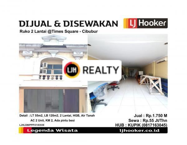 Dijual Dan Disewakan Ruko 2 Lantai @Times Square - Cibubur