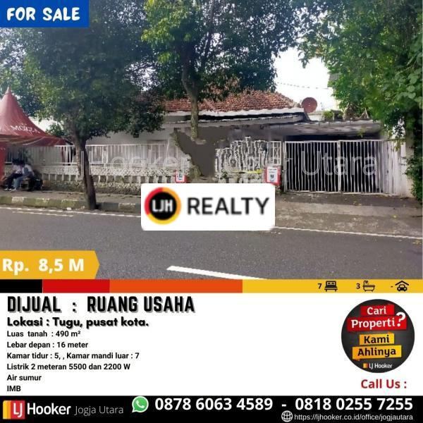 Rumah cocok digunkan sebagai usaha Lokasi dekat Tugu, pusat kota Jogja