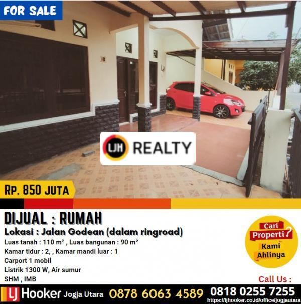 Rumah di lingkungan perumahan ditengah kota ,area Godean dalam ringroad