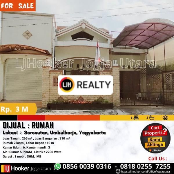 Rumah Cantik 2 Lantai Tengah Kota Yogyakarta