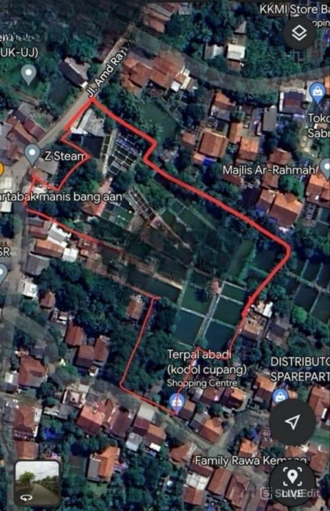 Tanah 7.072 mtr cocok untuk perumahan di Parung Ciseeng Bogor