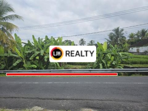 Land for rent at Penebel, Tabanan, strategic location in main road, close to Natural Hot Spring