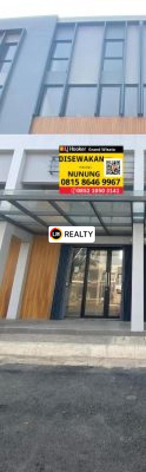 Ruko Boulevard 3 lantai Parkir Luas Tidak Berbayar, Bisa dijadikan Kantor, Resto dan Cafe di Grand Wisata Bekasi