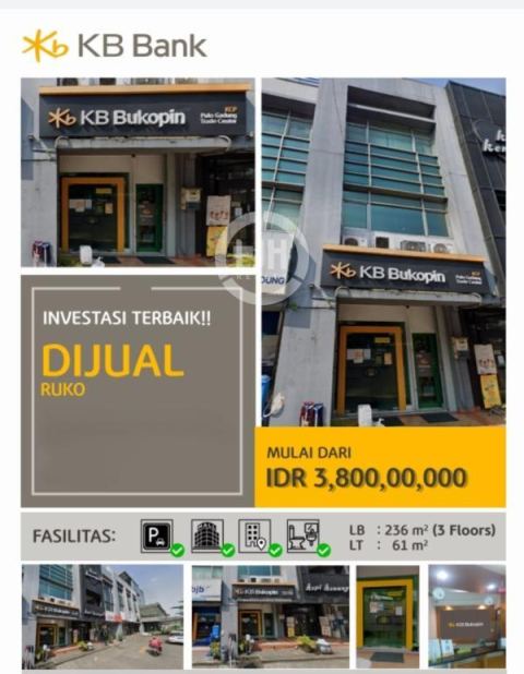 Dijual Ruko di Pulo Gadung Trade Center, Cakung, Jakarta Timur