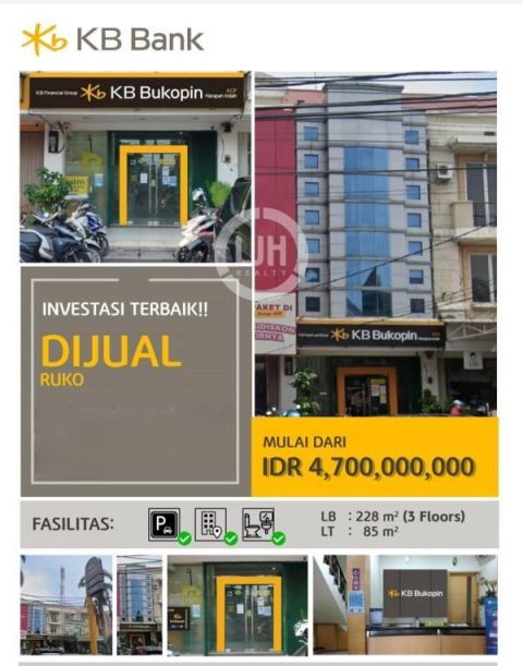 Dijual Ruko 3 Lantai di Sentra Niaga Hijau, Bekasi, Jawa Barat