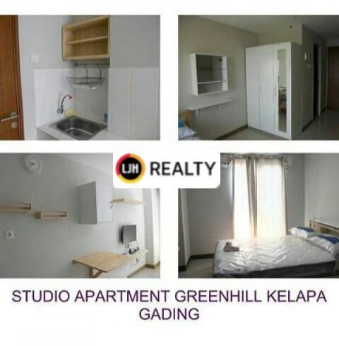 Apatemen STUDIO, FULLY FURNISHED, Di Gading Greenhill Area Kelapa Gading