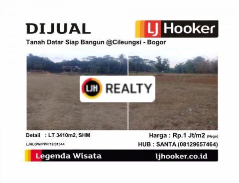 Dijual Tanah Datar Siap Bangun @Cileungsi - Bogor
