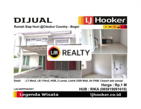 Dijual Rumah Siap Huni @Cibubur Country - Bogor