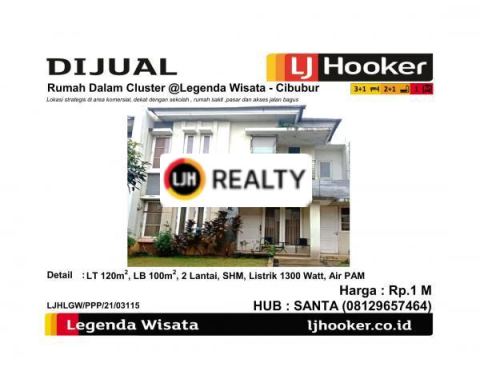 Dijual Rumah Dalam Cluster @Legenda Wisata - Cibubur