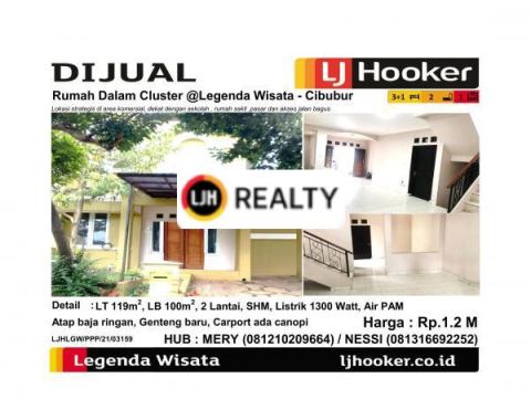 Dijual Rumah Dalam Cluster @Legenda Wisata - Cibubur