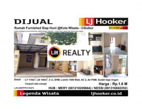 Dijual Rumah Furnished Siap Huni @Kota Wisata - Cibubur