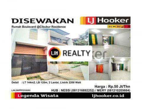 Disewakan Rumah Boulevard @Cibubur Residence