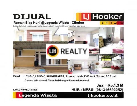 Dijual Rumah Siap Huni @Legenda Wisata - Cibubur