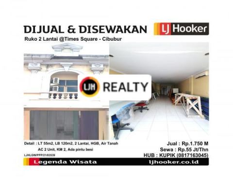Dijual Dan Disewakan Ruko 2 Lantai @Times Square - Cibubur