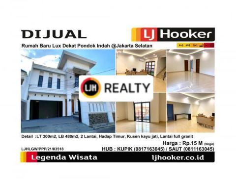 Dijual Rumah Baru Lux Dekat Pondok Indah @Jakarta Selatan