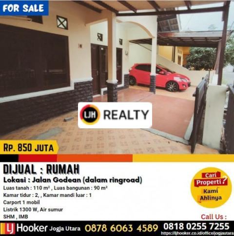 Rumah di lingkungan perumahan ditengah kota ,area Godean dalam ringroad