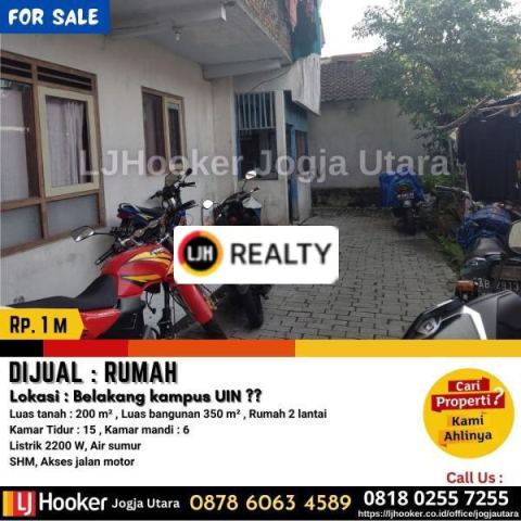 Rumah Kost strategis dekat kampus UIN Yogyakarta