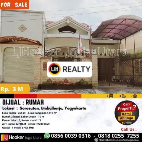 Rumah Cantik 2 Lantai Tengah Kota Yogyakarta